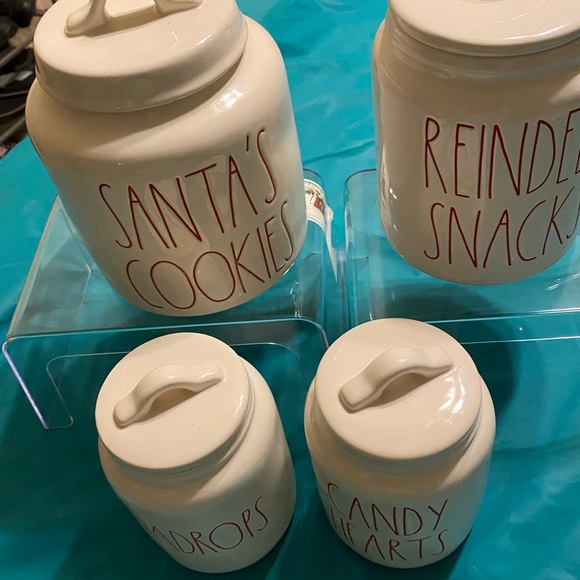 Rae Dunn Christmas canisters set of 4 - Picture 2 of 13